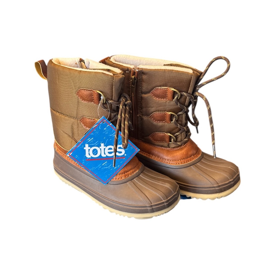 Totes Brown and Cream Winter Boots